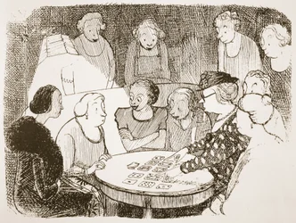 En stor nysgerrighed over for fremtiden, illustration fra "Pont: En beretning om den store Punch-kunstners liv og arbejde